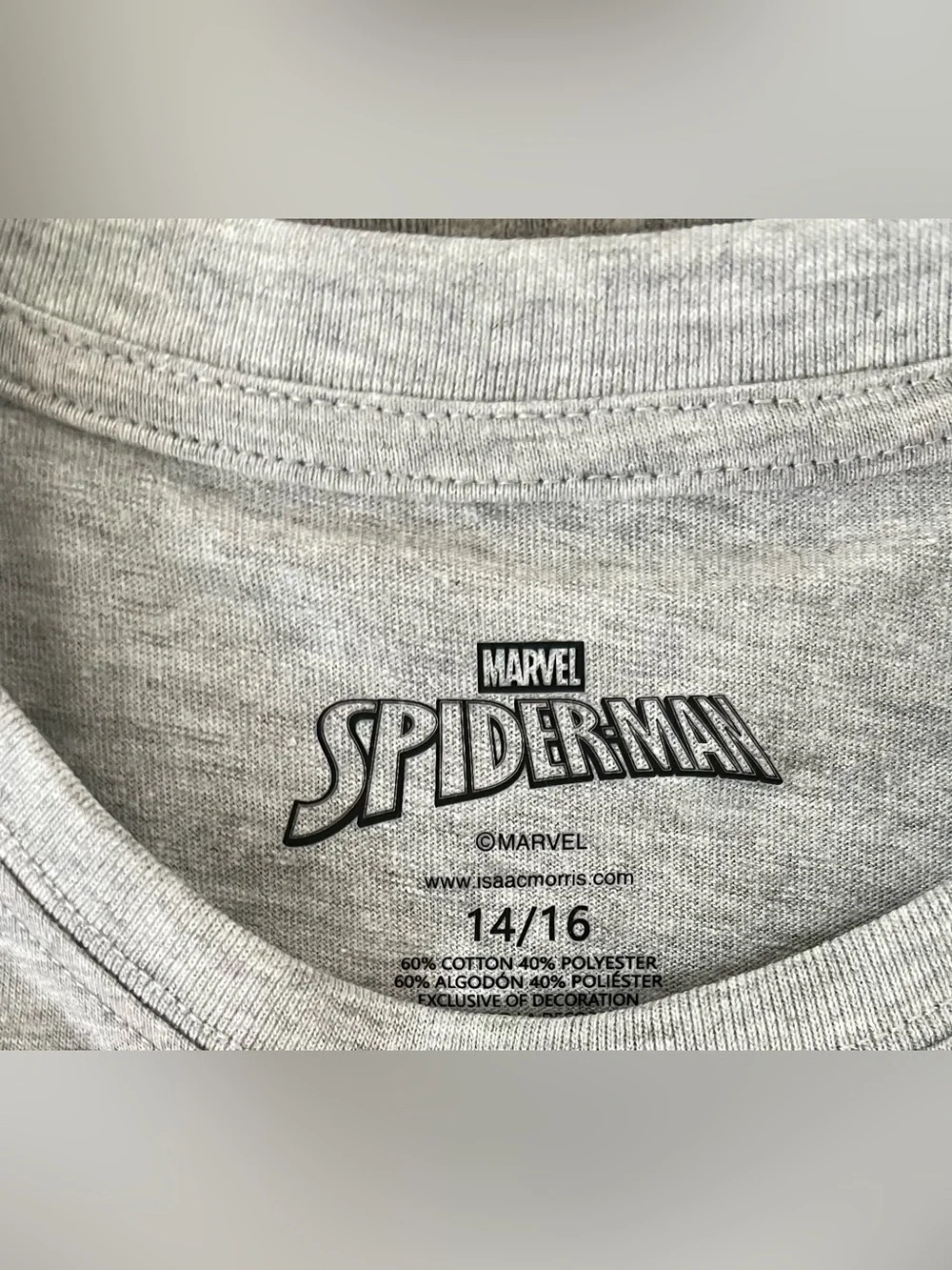 Marvel Spider-Man Boys 14/16 Gray 2pc Graphic T-Shirt & Shorts Set